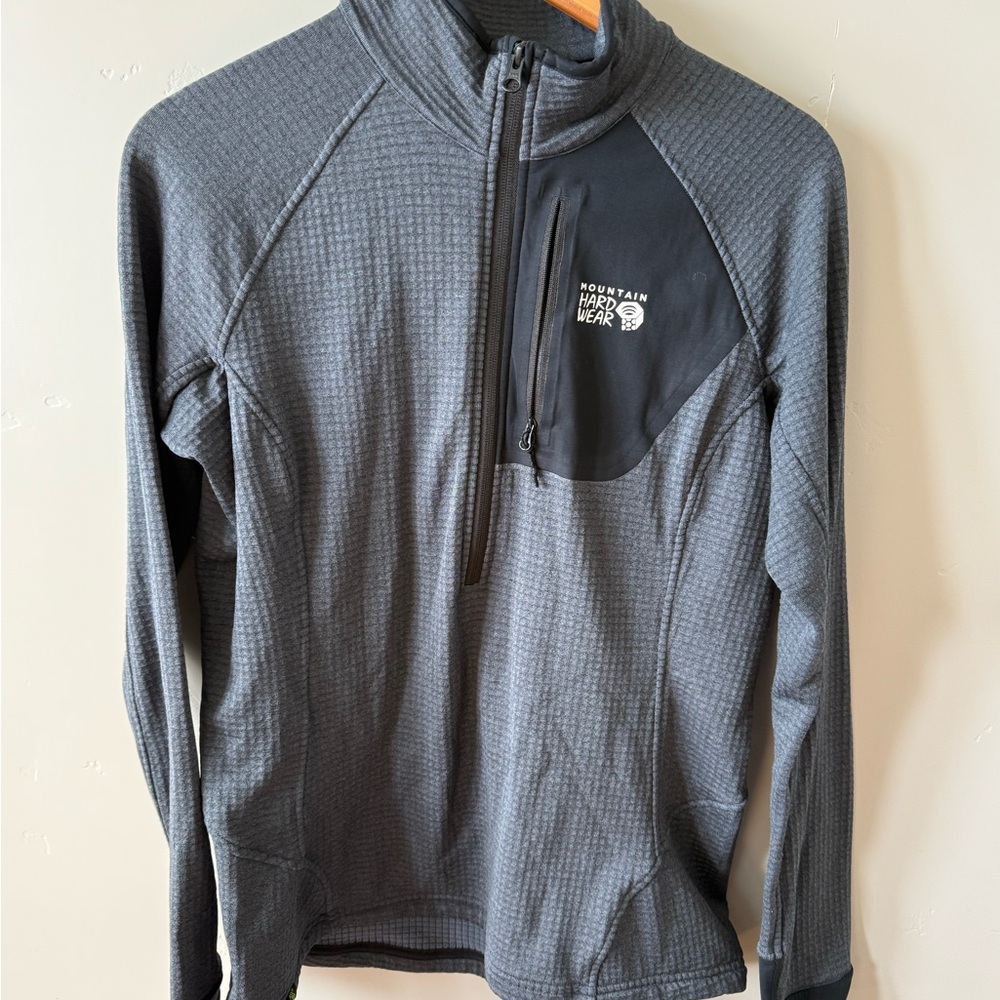 Mountain Hardwear Women's Charcoal Grid Quarter-Zip